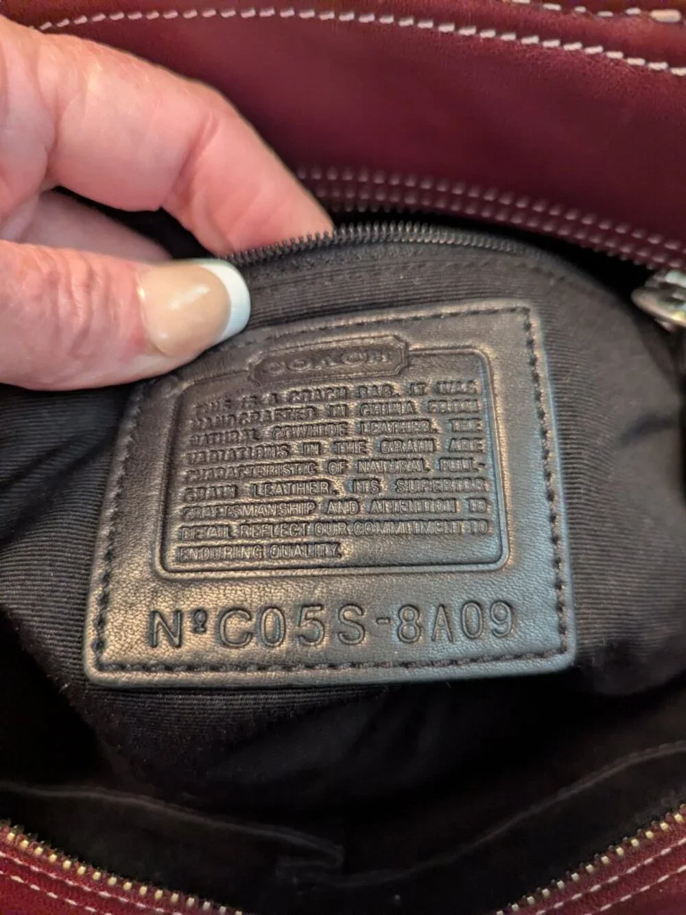 Coach BURGUNDY RED SOHO POCKET SATCHEL